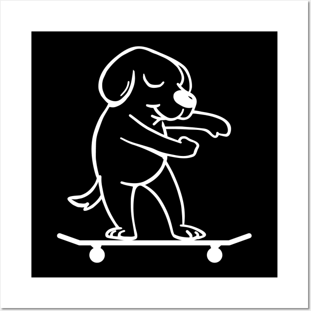 Skating Dog Wall Art by Imutobi